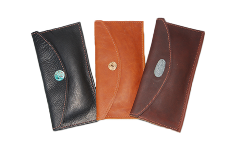 Extra Small Leather Envelope - Button