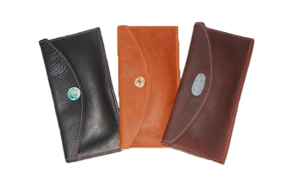 Extra Small Leather Envelope - Button