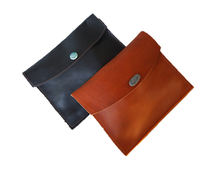 Large Leather Envelope - Button