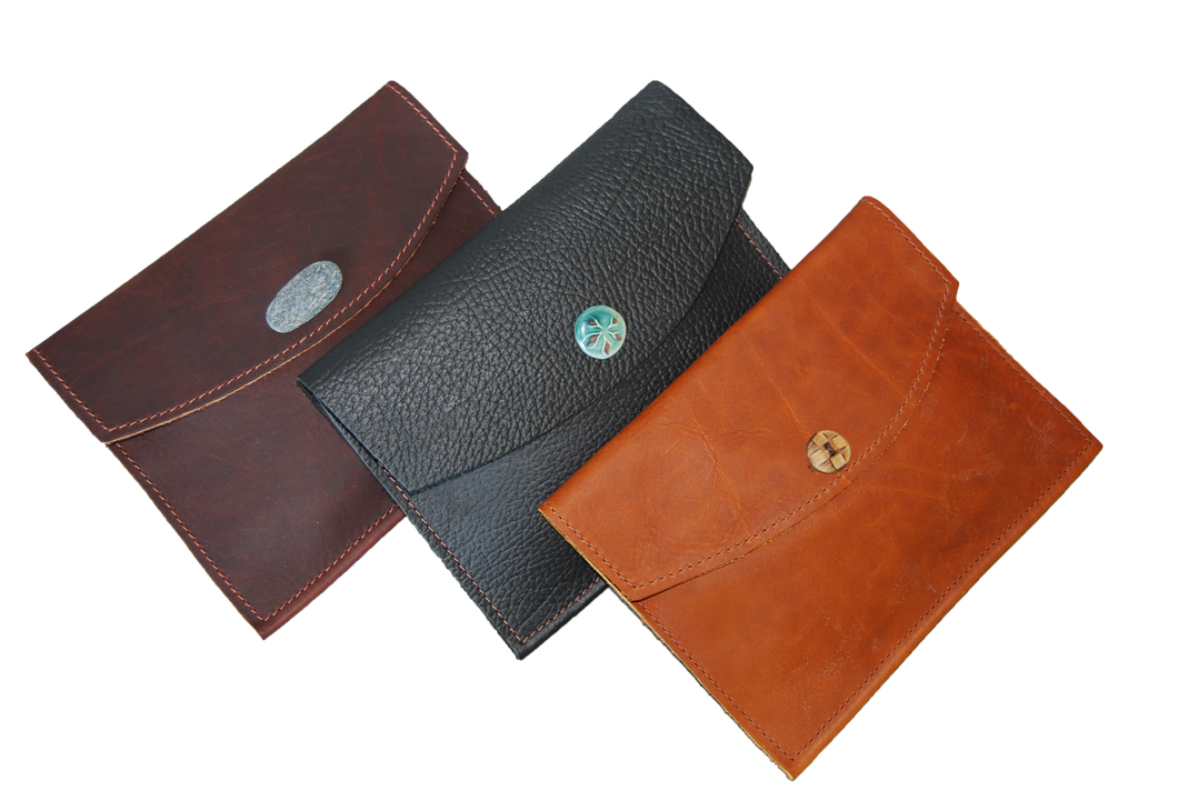 Small Leather Envelope - Button